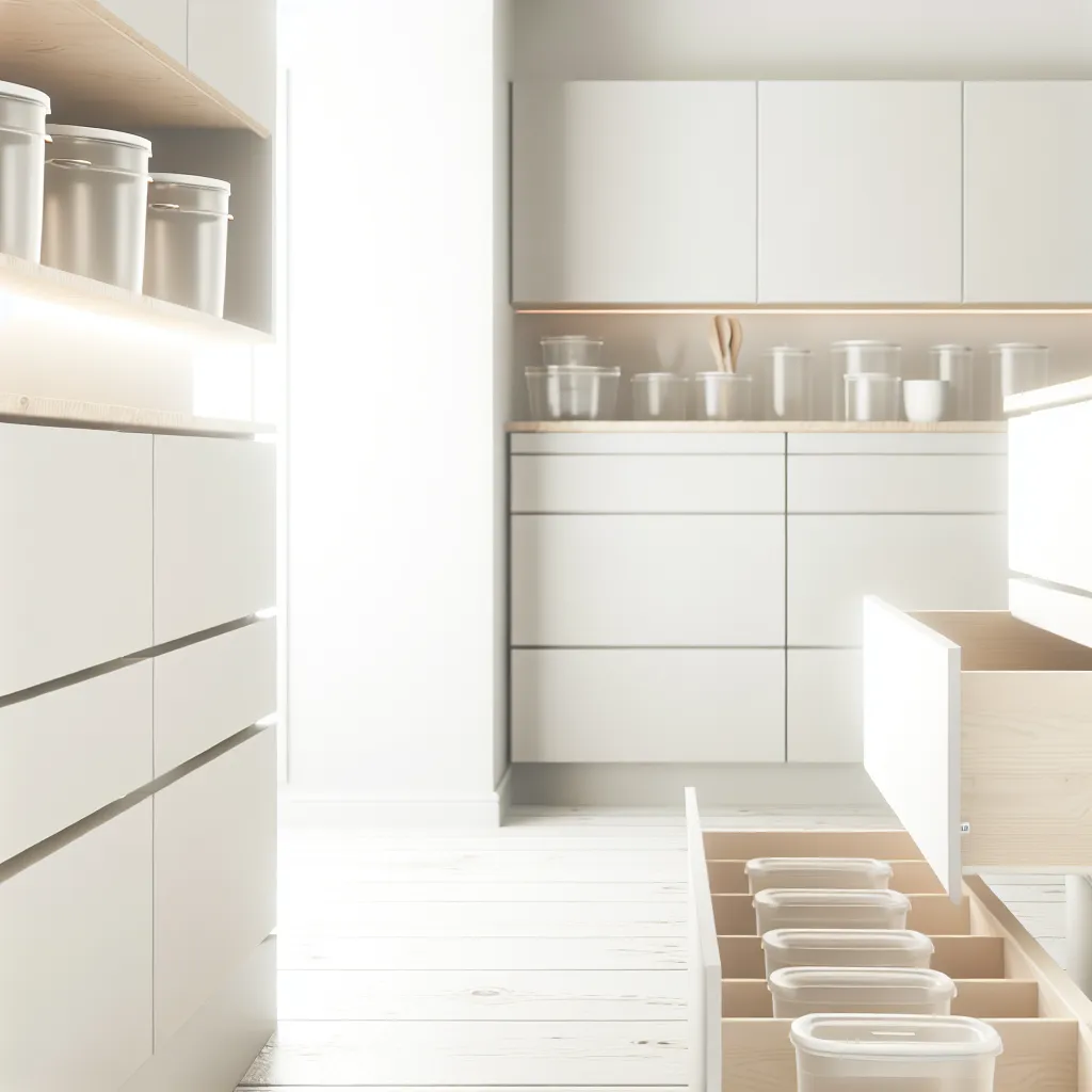 Organized Nordic kitchen space